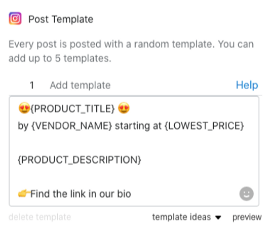 Auto posting campaign interface